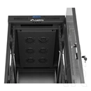 Lanberg szabadon álló rackszekrény (19", 32U, 600x1000 mm, üvegajtó, lapraszerelt, LCD, fekete)