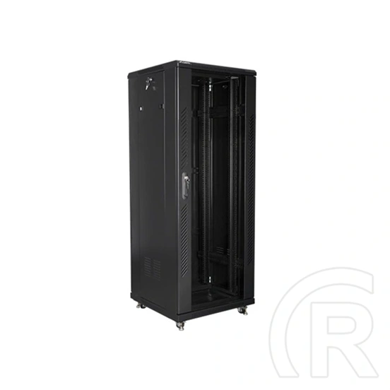 Lanberg szabadon álló rackszekrény (19", 32U, 600x600, lapraszerelt, 520mm mély, fekete)