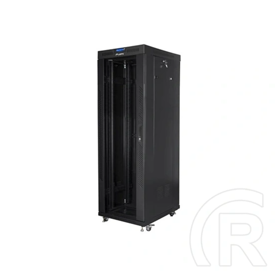 Lanberg szabadon álló rackszekrény (19", 37U, 800x1000 mm, üvegajtó, lapraszerelt, LCD, fekete)