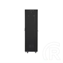 Lanberg szabadon álló rackszekrény (19", 42U, 600x600 mm, 520 mm mély, üvegajtó, lapraszerelt, LCD kijelző, fekete)