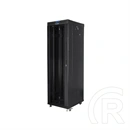 Lanberg szabadon álló rackszekrény (19", 42U, 600x800 mm, üvegajtó, lapraszerelt, LCD kijelző, fekete)