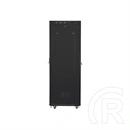 Lanberg szabadon álló rackszekrény (19", 42U, 600x800 mm, üvegajtó, lapraszerelt, LCD kijelző, fekete)