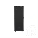Lanberg szabadon álló rackszekrény (19", 42U, 600x800, perforált ajtó, lapraszerelt, LCD kijelző, fekete)