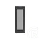 Lanberg szabadon álló rackszekrény (19", 42U, 800x1000 mm, perforált ajtó, lapraszerelt, LCD kijelző, fekete)