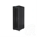 Lanberg szabadon álló rackszekrény (19", 42U, 800x1000 mm, perforált ajtó, lapraszerelt, LCD kijelző, fekete)