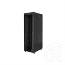 Lanberg szabadon álló rackszekrény (19", 42U, 800x1200 mm, edzett üveg ajtó, lapraszerelt, LCD kijelző, fekete)