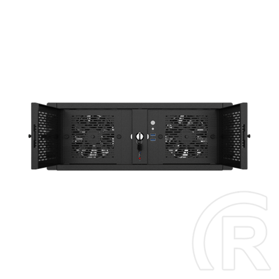 Lanberg szerver ház SC01-5204-12B (19", 4U, fekete)