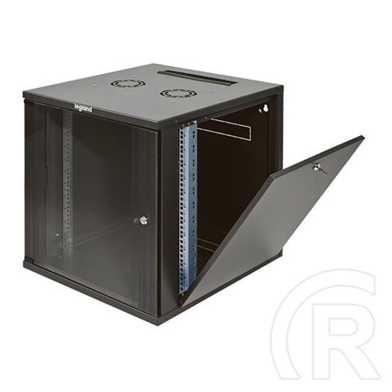Legrand 19" fali rack szekrény 12U (magasság 626 mm, szélesség 600 mm, mélység 400 mm, antracit, egyrészes üvegajtós, ma