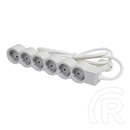 Legrand Elosztósor Standard 6x2P+F túlfeszültségvédő elosztó (6 aljzat, 5 m, fehér-szürke)