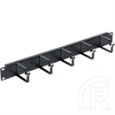 Legrand vízszintes rendező (19", 1U, gyűrűs, acél, fekete)