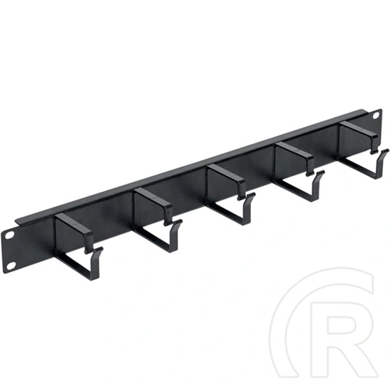 Legrand vízszintes rendező (19", 1U, gyűrűs, acél, fekete)