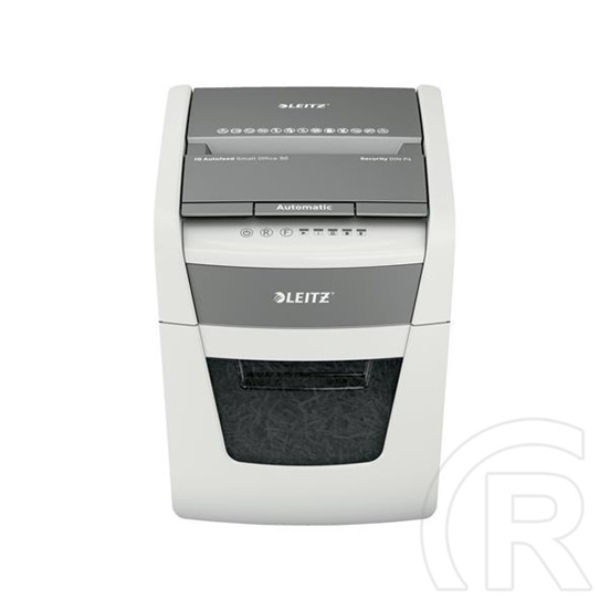 Leitz IQ AutoFeed SmallOffice 50 P4 Pro iratmegsemmisítő (konfetti vágás 4x28 mm, automata adagolás, 20 l, 10 perc folya