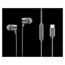Lenovo 300 in-ear fülhallgató (USB-C, sztereo, vezetékes, szürke)