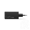 Lenovo 65W mini USB-C GaN Charger (1 x USB-C, 65 W, 2 m kábel, fekete)