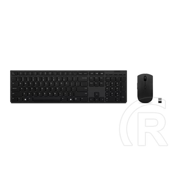 Lenovo Professional Wireless Rechargeable billentyűzet + egér (HU, USB, fekete)