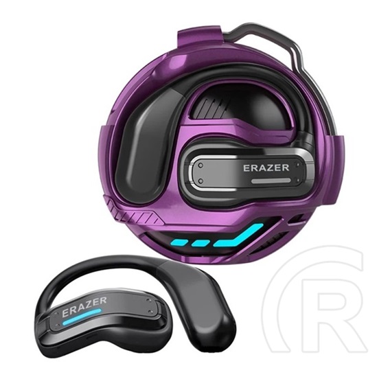 Lenovo erazer x8 bluetooth fülhallgató sztereo (v5.4, tws, fülre akasztható, zajszűrő, mikrofon + töltőtok) lila