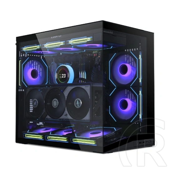 Lian Li O11D Mini V2, Midi-tower ház,edzett üveg - fekete