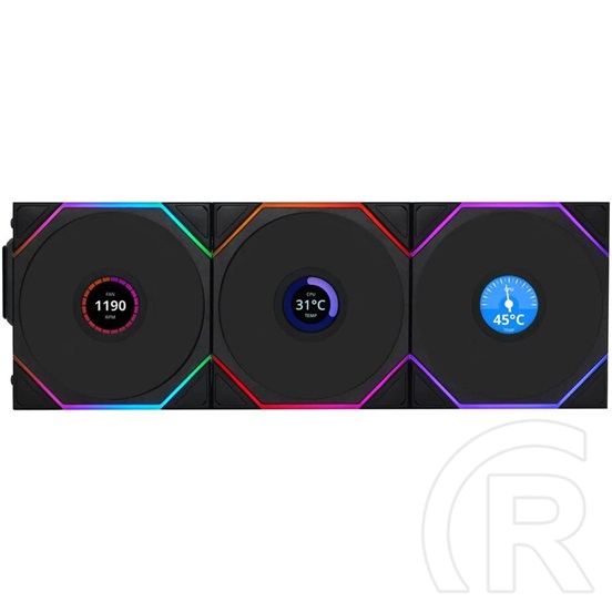 Lian Li UNI FAN TL-LCD ( 3darabos, 120mm, fekete)