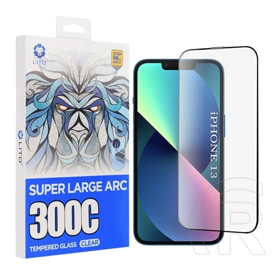 Lito iPhone 14  d+ max 300c képernyővédő üveg (3d, full cover, 0.55mm, 9h) átlátszó