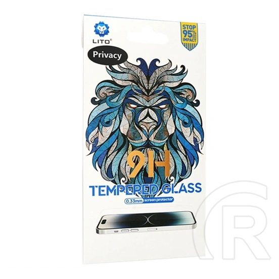 Lito iPhone 18 Pro Max  classic képernyővédő üveg (2.5d, betekintés védelem, 0.33mm, 9h) átlátszó