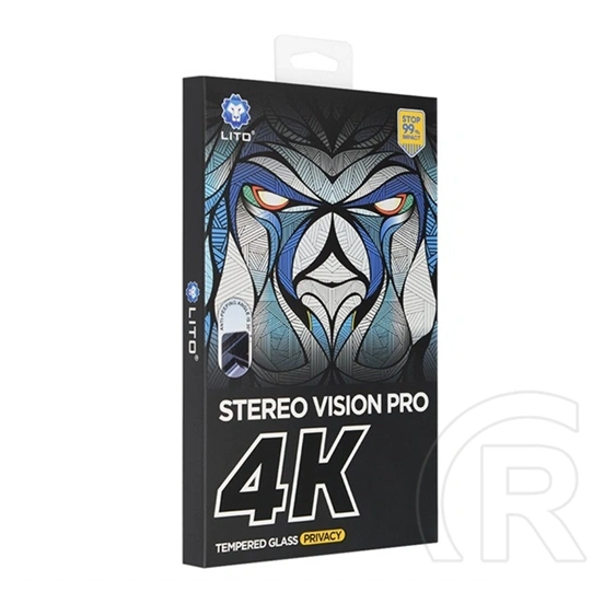 Lito iPhone 18 Pro Max  d+ max 4k képernyővédő üveg (3d, full cover, 0.4mm, 7h, extra erős) fekete