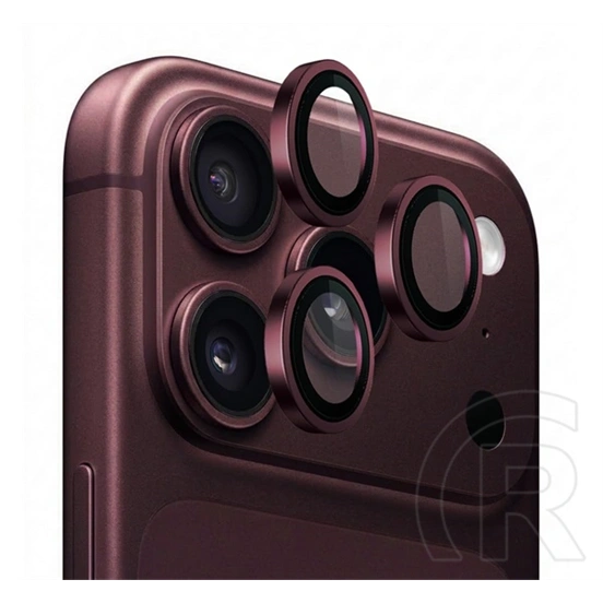 Lito iPhone 18 Pro Max  titanium ar kameravédő üveg (0.3mm, 9h, tükröződésmentes) burgundy