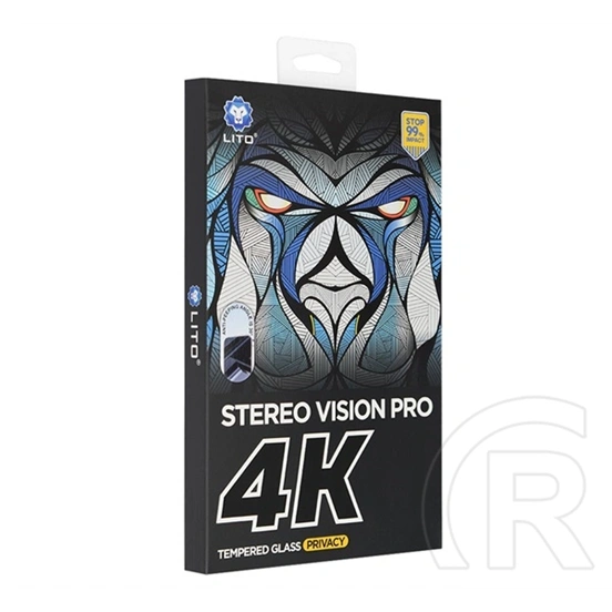 Lito iPhone 18 Pro  d+ max 4k képernyővédő üveg (3d, full cover, 0.4mm, 7h, extra erős) fekete