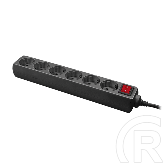 LogiLink 6 lukas hosszabbítól, gyermekvédelemmel ellátva (fekete)