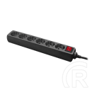 LogiLink 6 lukas hosszabbítól, gyermekvédelemmel ellátva (fekete)