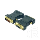 LogiLink DVI-I - VGA adapter (DVI-I 24+5 apa, VGA HD-15 anya, aranyozott érintkezők, fekete)