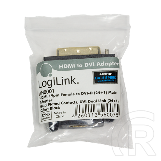 LogiLink DVI-D (M) > HDMI (F) adapter