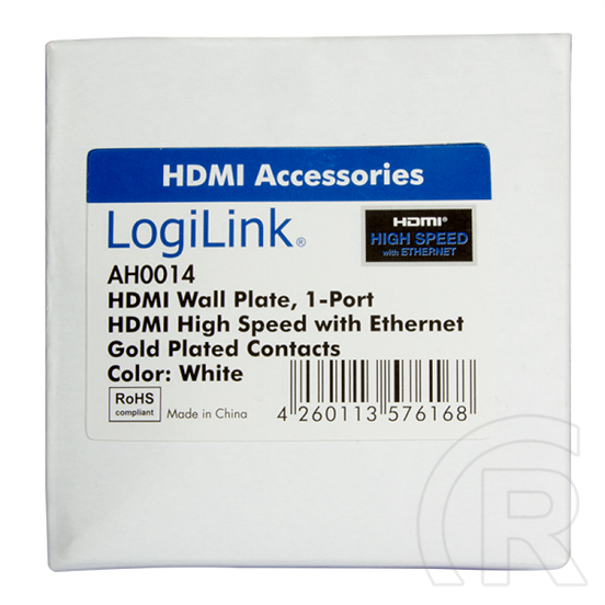 LogiLink HDMI fali lemez 1x HDMI anya (fehér)
