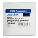 LogiLink HDMI fali lemez 1x HDMI anya (fehér)