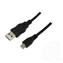 LogiLink USB-kábel (USB-A 2.0 - micro USB-B 2.0, M/M, 1 m, fekete)