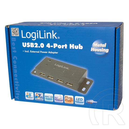 LogiLink USB hub (4xUSB 2.0, fém)