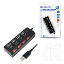 LogiLink USB 2.0 HUB (4 portos, ki/be kapcsolható)
