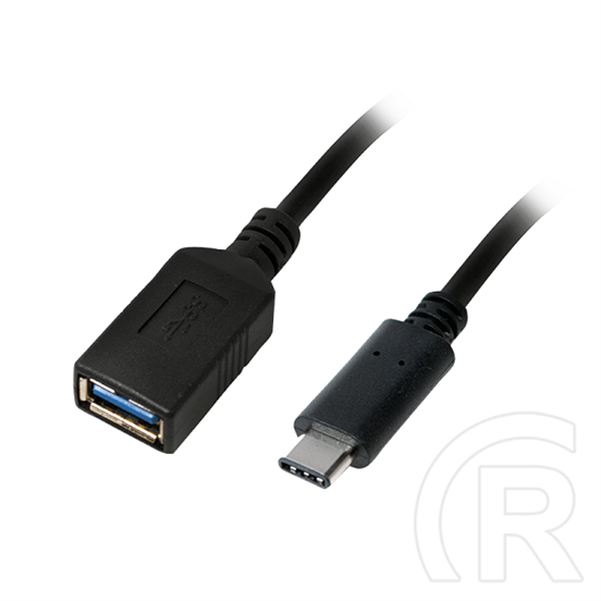 LogiLink USB 3.1 kábel (C dugó / A aljzat, 15 cm, fekete)