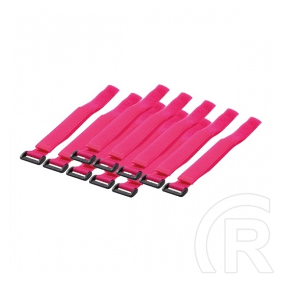 LogiLink kábelkötöző (50x2cm, 10 db, rózsaszín)