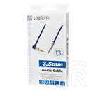 Logilink 3,5 mm jack kábel (3 pin, kék, 1 m, 90°)