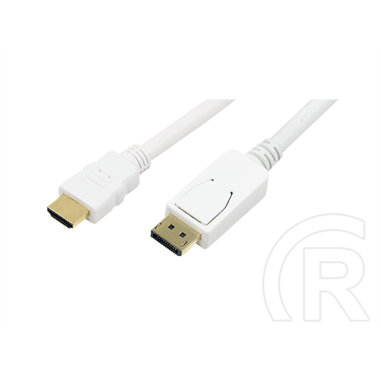 Logilink DisplayPort - HDMI kábel (2 m, fehér)
