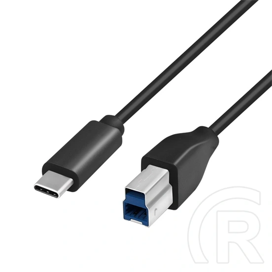 Logilink USB 3.2 Gen1 Type-C kábel C/M-USB-B/M fekete 2m