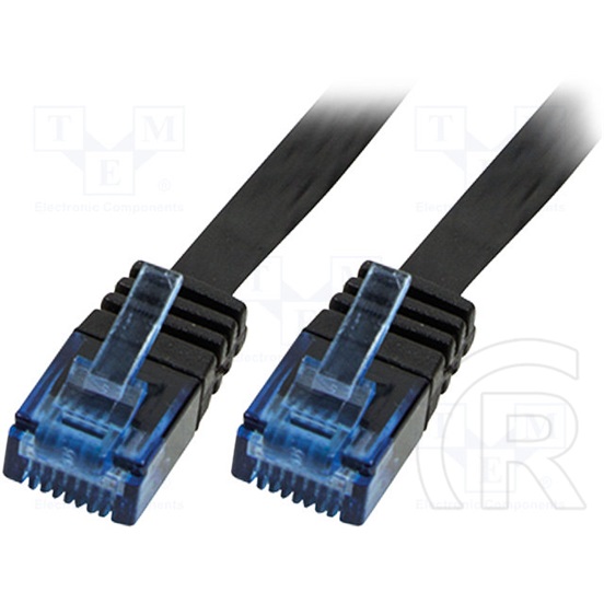 Logilink UTP CAT5e lapos patch kábel 2 m (fekete)