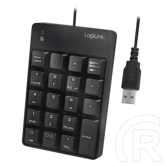 Logilink numerikus billentyűzet (USB, fekete)