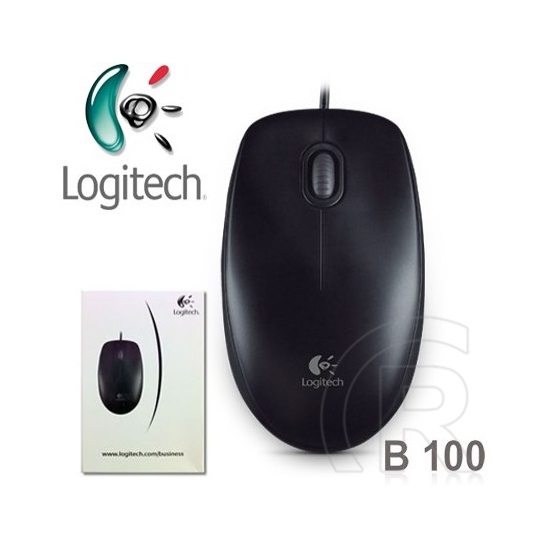 Logitech B100 optikai egér OEM (USB, fekete)