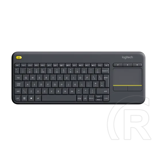 Logitech Cordless K400 Plus Touch (German, USB, fekete)