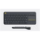 Logitech Cordless K400 Plus Touch (US, USB, fekete)