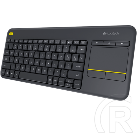 Logitech Cordless K400 Plus Touch (UK, USB, fekete)