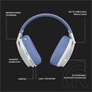 Logitech G435 Lightspeed mikrofonos fejhallgató (fehér)