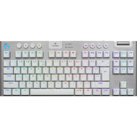 Logitech G915 X LIGHTSPEED TKL vezeték nélküli mechanikus gamer RGB billentyűzet (US, fehér)