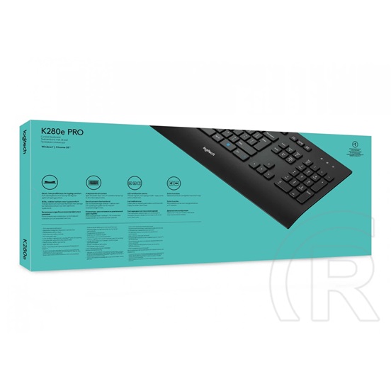 Logitech K280e billentyűzet (US, USB, fekete)